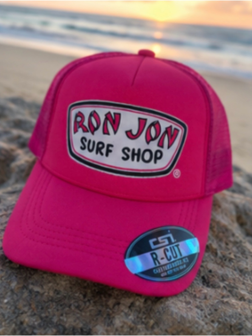 Ron Jon Bright Pink Mesh Trucker Cap
